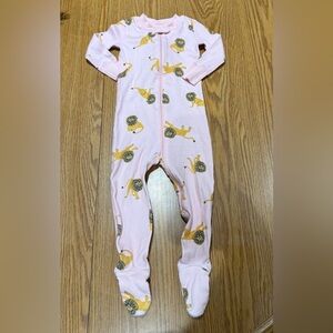 Hanna Andersson Pink Footies with Lion Design